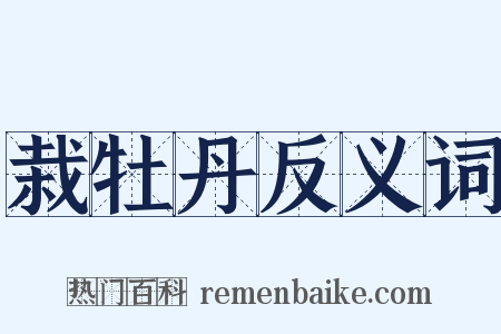 栽牡丹反义词是什么意思的图片